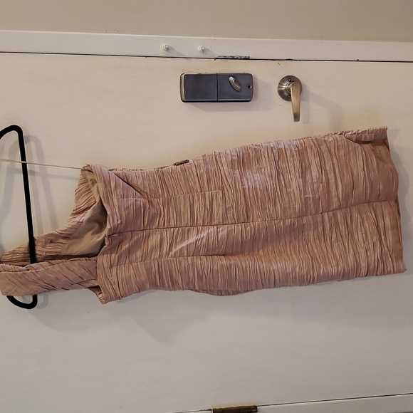 Eliza J Bronze Blush One Shoulder Cocktail Dress 8 - Picture 5 of 6